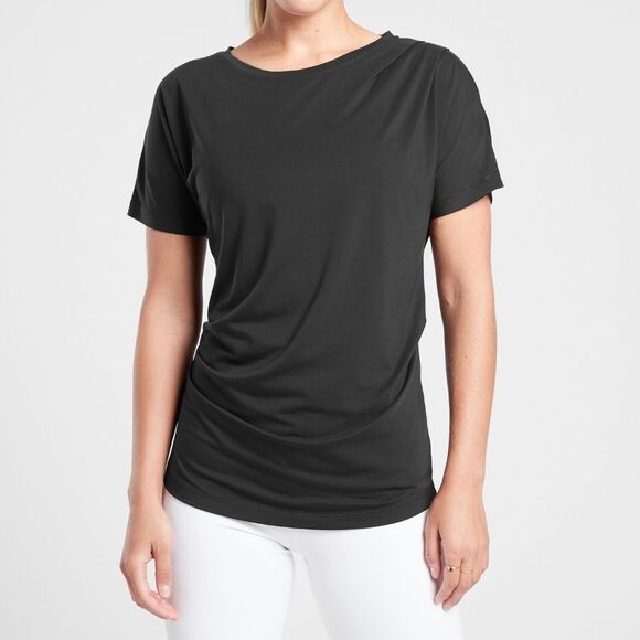 🐢 Athleta Essence Pleated Tee Size XS - Picture 1 of 11
